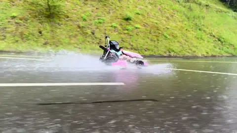 Hevy rain training of 3y. old Emily. She loves it! Aquaplaning save at the end.(almost crashed me) #gokart #drift #racinggirl #talent #fastandfurious #f1 #racingprincess #drifting #academy #viral #karting #racingintherain 