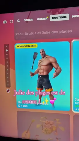 pour les personnes qui l'a voulait 🎀 - #juliedesplages #skin #fortnite #chapitre5saison3 #fypシ 