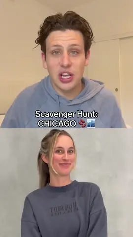First person to get to Chicago WINS!!! 🤯🏙️👀 #scavengerhunt #viral #fyp #couple 