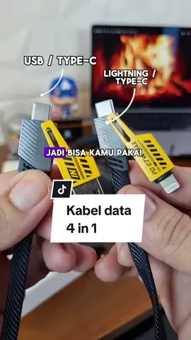 Aieda Kabel data charger 4 in 1 untuk android dan iphone, type-c, USB, dan lightning. #kabeldata #kabeldatafastcharging #kabelcharger #kabeldatamurah #kabelchargermurah 