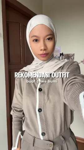 siapa yang suka outfit ala cewe bumi, cardigannya enak banget dipake dan warnanya cantik 🫶🏻🤍 rekomendasi outfit nyantai #fyp #fypシ゚ #OOTD #outfit #cewebumi 