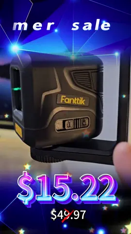 Fanttik D2 Cross Laser Level with 3D
 Coverage & New Green Diode
 Technology, Type-C Charging, and
 Magnetic Bracket - Measuring Tool for
 Home Renovation or Outdoor
 Construction Work#dealsforyoudays #tiktokshopsummersale 
