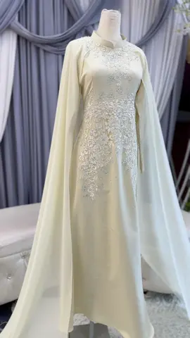 Cantiknya warna cream dress melinda ni 😍 #fyp #bajunikah #bajutunang #weddingdress #butikpengantinipoh #habibiboutique 