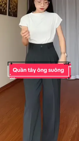 Quần suông cạp cao vải gold hàn ko xù #quantaynu #quanbaggynu #quantaydihoc #quancongsonu #quanbaggynulungcao #xuhuong 