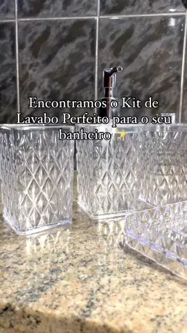 Decore seu banheiro com a elegância do Kit Glamour. Acesse o link na nossa BIO e conheça em nosso site. #lojafernazzi #organização #banheiro #lavabo