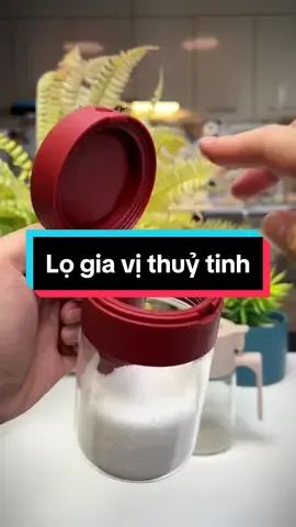 Lọ đựng gia vị thuỷ tinh có ngăn để thìa tiện lợi #logiavithuytinh #lodunggiavi #logiavikemthia #logiavithongminh #xuhuong #vairal 