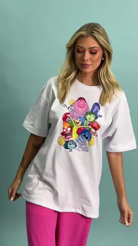 Leve todas as emocoes de Divertida Mente pra casa nessa camiseta oversozed linda. #divertidamente2 #ansiedade #modafeminina 