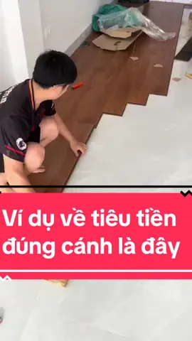 Ví dụ về tiêu tiền đúng cách. Lát sàn gỗ trên nền gạch men còn mới và đẹp. #platform #thegioisan #sango247 #sangomalaysia 