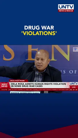 Sen. Dela Rosa admits human rights violation in some of drug war cases #newsph  #untvnewsandrescue  #untv 