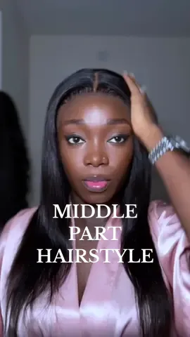 I just do a middle part hairstyle and straighten the wig ☺️.  #middleparthairstyle #middlepart #middlepartwig #frontalwig #frontalwighairstyles #lacefrontwigtutorial #sleekhair #hairtok #hairinspo #hairideas #hairtutorial #hairstyle #wiginfluencer #adebukolashabla 