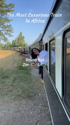 📌SAVE ON YOUR BUCKET LIST - LUXURIOUS TRAIN EXPERIENCE 🚂. All aboard the most luxurious train in Africa! 🚂✨. I embarked on a 5 day journey with Rovos Rail, traveling from Zimbabwe to South Africa in style.  From the impeccable service on board to the decadent meals paired with South African wines, and breathtaking excursions like game drives and sightseeing, every moment was an adventure. This experience is truly one-of-a-kind.  If you're looking for a once-in-a-lifetime travel experience, look no further than Rovos Rail.  Stay tuned for more highlights from my extraordinary adventure! #rovosrail #luxurytravel #africaadventure #🌍❤️ #sama28 #travel #tiktok 