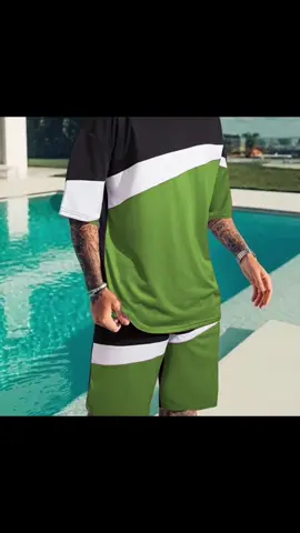#CapCut #menscolorblock #CrewneckTee&ElasticWaistShortsSet#tiktokshopdealsforyoudays 