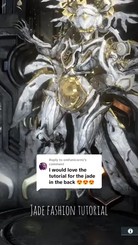 Replying to @omfunicorns, sorry for the wait, but here she is! #jade #warframe #warframefashion #fashiontutorial #angelic #gold 