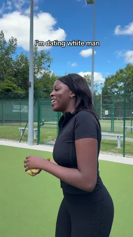 If we aint walking in the woods we playing tennis 😂😂 Thoughts..? Relatable ?? It is what it is sometimes.. #ofcoursetrend #ofcoursecoupletrend #datingwhiteguys #datingblackwomen #coupletrend #coupletikok #interracialcouple #interracialcoupletrend #coupleprank 