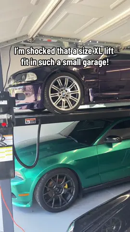 I think she’s gonna love it🫣 #carlift #bendpak #carsoftiktok #bmw #ford #mustan 