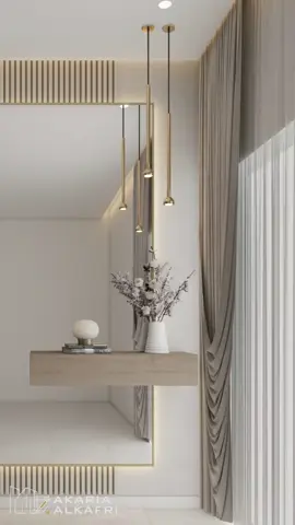 #ديكور #مداخل #مرايات #رفوف #تكسيات_جدارية 