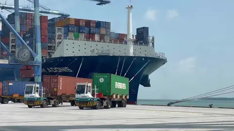 Container Ship Video#containership #ship #shiplovers #shipping #shipping #merchantship #shortsreels 