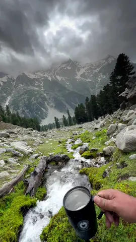 Natural Pure Water Without Filter 🏔️⛰️🌳🏕️ #nature #mountains #water #viral #trending #fyp 