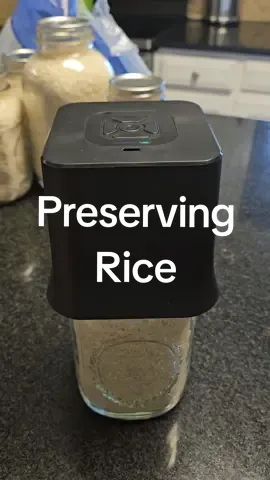 This vacuum sealer is going to be a game changer! this will help my rice last longer in the shelf, avoid bugs, and moisture.  #vacuumsealer #masonjar #preservingfood #Homestead #Homesteading #fypage #CapCut 