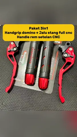 Paket 3in1 / Handgrip domino + Jalu stang full cnc + Handle rem setelan CNC #handgripset #handleremmotor #jalustangcnc 