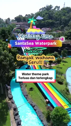 Liburan ke Water theme park terlengkap di Jawabarat, banyak wahana air menarik yang seru dan menantang.  Tunggu apalagi datang ke SantaSea Waterpark sukabumi, informasi dari kak sahrul (marketing SantaSea waterpark) untuk pembelian tiket 20 orang dapat diskon menarik.  📍SantaSea Waterpark Jl. Lio Santa, Gedongpanjang, Kec. Citamiang, Kota Sukabumi, Jawa Barat 43144 Tiket masuk Senin-Jum’at Rp. 55.000 Sabtu & Minggu Rp.70.000 #waterthemepark #wisataair #jawabarat #sukabumi #waterparkterbesar #kolamrenang #liburan #holiday #fyp #viral #wisatahits 