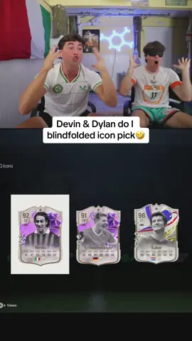 Back to back blindfolded picks is insane 😭 #devincaherly #devinanddylan #doubled #fifa #fc24 #gaming #packopening 