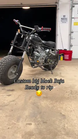 Stay tuned for the YouTube videos and test ride link im bio! 😁 100mph minibike? 🤔 we will find out!! #minibike #bigblock #baja #builtnotbought #custom #stretched #oneofakind #fyp #worldsfastest @Russ.makes.vids @Speed_3_Brandon 