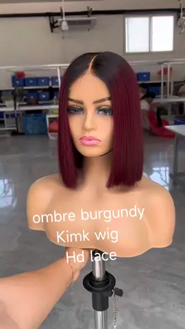 8in 180% 2*6 wig hd lace nc/99j color blunt cut bob,  ombre burgundy  hair,  double drawn wig,  long middle part from joywigs factory #longervideos #fyp #foryou #hdlace #beauty #humanhair #99jhair #colorhair #gluelesswig #wearandgowigs 
