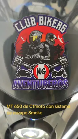 Mt 650 con sistema de escape Smoke 🔥  Fabricando todo de acero inoxidable. #madeinperu🇵🇪 #clubdemotos #tubodeescape #motorizadosperu #escapesparamotos #escapessmoke #mt650cfm #mt650 #cfmoto #cfmoto650mt 