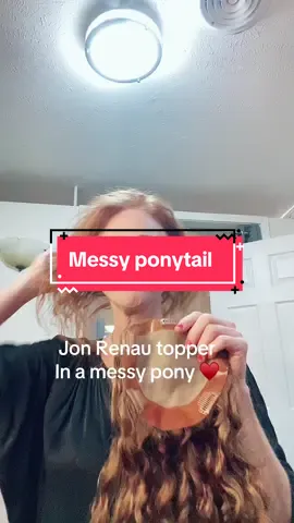 I love wearing my topper up in messy ponytails and bums #hairtoppersforthinninghair #hairtoppersforwomen #jonrenau#haipieces 