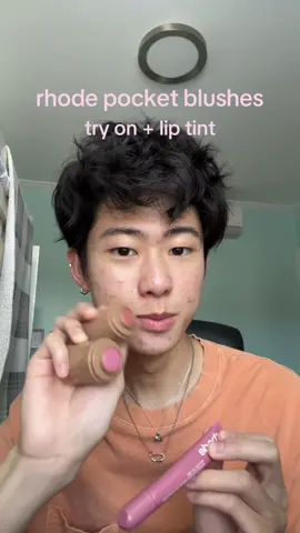 trying rhode’s new pocket blushes + lip tint 🎀 @rhode skin #rhodeblush #rhode #rhodeskin #rhodepopup 