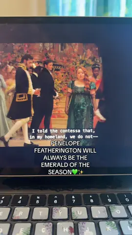 We love our gorgeous Emerald💚 #bridgerton #bridgertonnetflix #bridgertonseason3 #penelopefeatherington #TSTheErasTouronTikTok #swiftie #midnightsts 