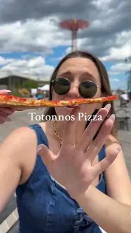 The thinnest pizza on earth #nycpizza #nycfood #coneyisland 