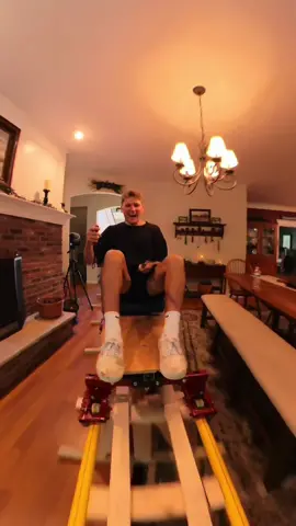 This was the first test of my homemade roller coaster! 