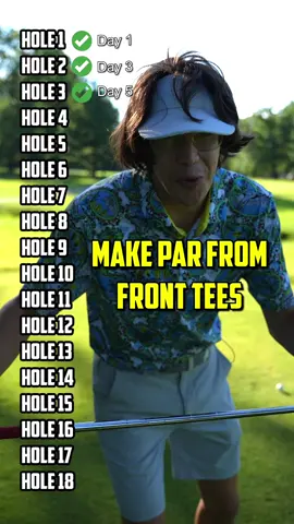 Day 8!! // Making Par From The Front Tees⛳️ #golf #golftok #golftiktok #goodgood #challenge #series 