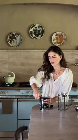 #ad That first sip of #LavazzaCoffee is unbeatable. My morning routine might be inconsistent, but my French press and the sweet floral aroma of Lavazza Espresso are non-negotiable.  #morningroutine #provence #kitcheninspiration #nancymeyersaesthetic 