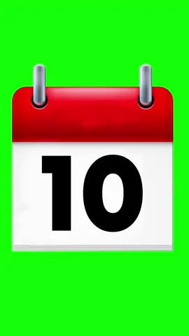 Calendar Days Counting Animation Green Screen video #shorts