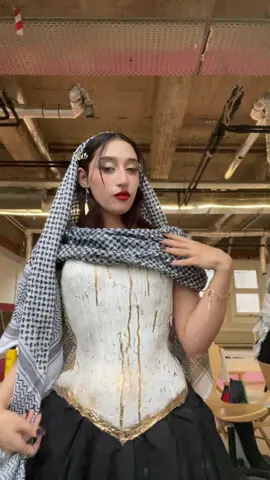Forgot to post the fit😭.               #fyp #foryou #fashion #fashionstudent #palestine #palestinian #fashiondesigner #fashionshow #hautecouture #catwalk #fashionshowfit #arab #saintlevant #gaza #فلسطين #ازياء #fitcheck #ooftd #dress 
