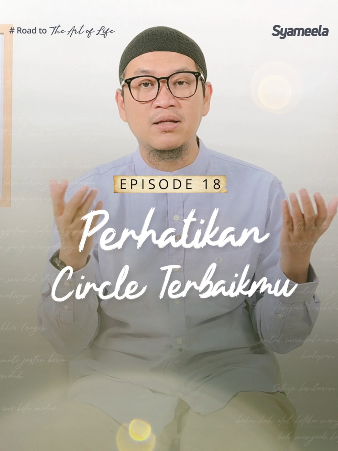 Kualitas kita ketika selektif memilih teman dekat, kualitas diri kita dimulai dari situ. Kualitas diri kita ketika kita memiliki circle yang berpengaruh positif seperti nutrisi dan gizi untuk tubuh, Ikuti 15 Simpul Kualitas Hidup 45 Makna Perjalanan Menuju The Art of Life Daftar segera melalui: bit.ly/roadtoartlife Barakallah fikum