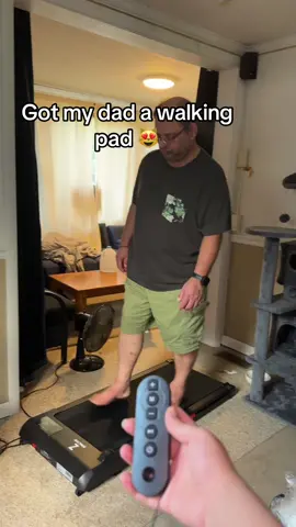 He loves it! Best investment!! 🥰🥰 #walkingpad #treadmill #workout 