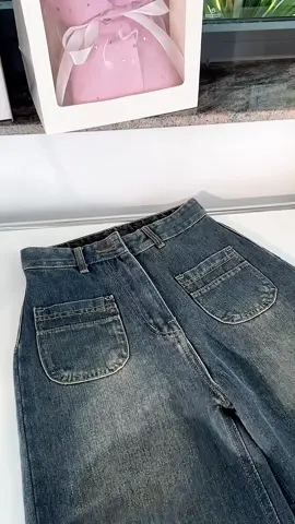 Quần jean túi vuông đằng trước ##quanjeannu##quanjeanlungcao##quanjeantuinguoc##viral##fyp