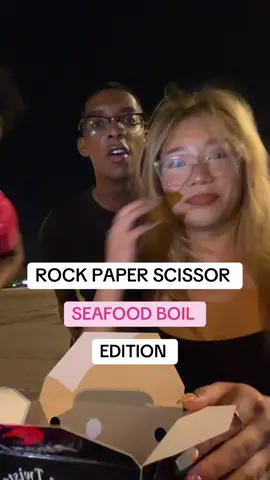 rock paper food challenge FAIL seafood boil edition #seafoodboil #rockpaperscissors 