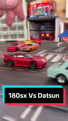 The Nissan 180sx takes on the Datsun 510 for a place in the king of kings semi finals #hotwheels #hotwheelscollections #datsun #180sx #hotwheelsrace #hotwheelstrack 