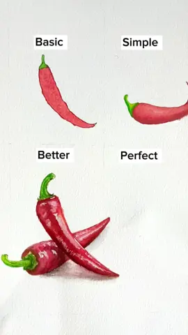 How to draw Chilli #howtodraw #drawing #drawings #easy #turtorial #watercolor #painting #food #spicy #hot #art 
