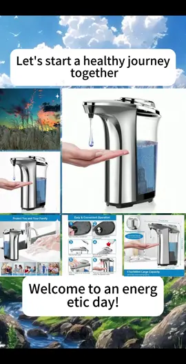 Automatic Soap Dispenser, 1 Count 17oz/500ml Touchless Dish Soap Dispenser with Upgraded Infrared Sensor & 5 Adjustable Soap Levels, Hand Sanitizer for Bathroom Kitchen, Summer for Gift, Kitchen Accessories