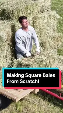 Making Square Bales From Scratch! #farmlife #farming #farmtok #farm #agriculture #johndeere #fyp 