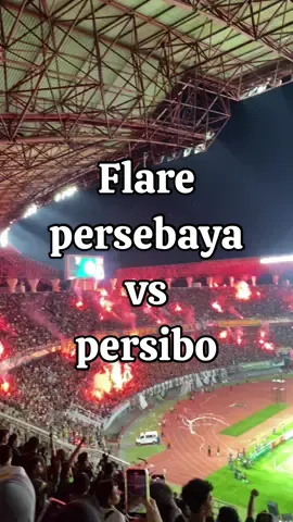 Flare di stadion Gelora Bung Tomo Surabaya!🔥 #Anniversarypersebaya #Salamsatunyaliwani #Bajulijo #bonek #Surabaya #Persebaya #persibo #Wani