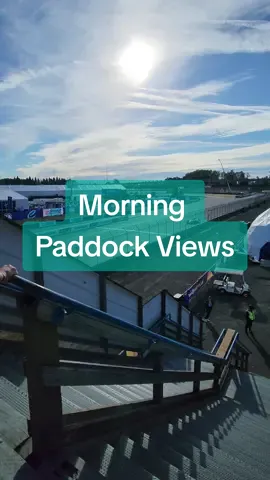 Todays morning view heading into the Formula E paddock 🩵 @gridnetworktv  #portlandinternationalraceway #PortlandEPrix #motorsportscontentcreator #paddock #formulae #morningvibes 