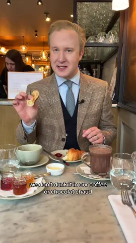 The croissant is made from butter, so no need to put more on top! #dining #etiquette #williamhanson 