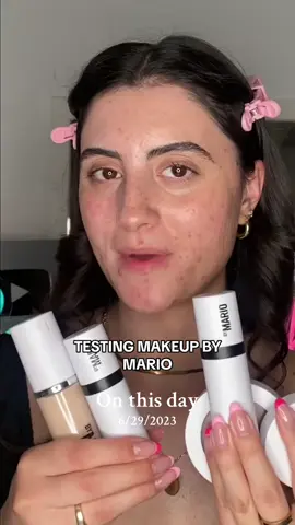 #onthisday throw back to last year when we did a full face of @makeupbymario 🥰 should I try out more products from the line?! ❤️ #makeuptutorial #unfilteredmakeup #acnecoverage #makeupreview #makeupbymario #foundationreview 